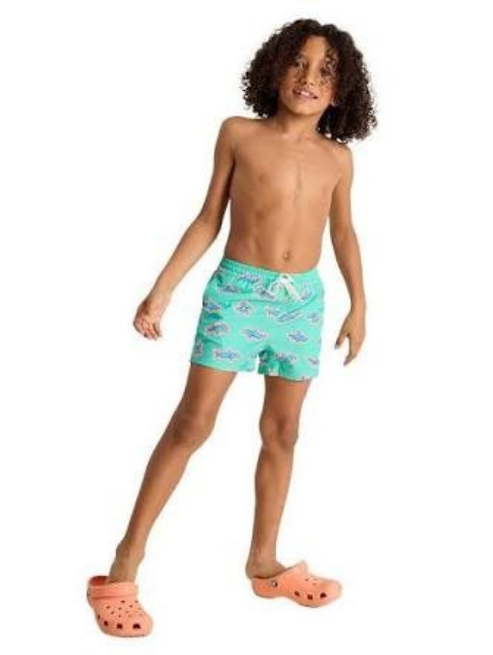 Chubbies Swim Trunks Youth Large 14 16 Green Shark Apex Swimmers Brief Mesh